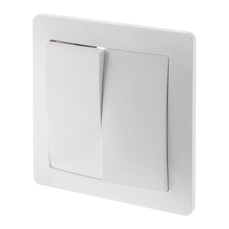 Va-et-vient double en saillie à bornes automatiques - Blanc - Orys -Zenitech