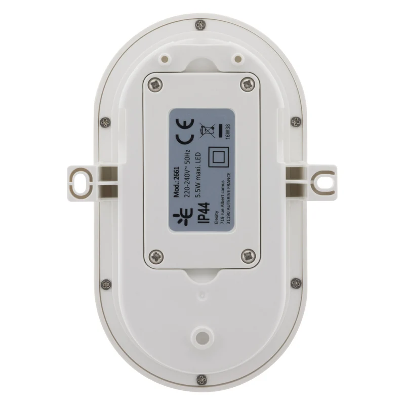 Hublot ovale LED 5,5W 450lm 4000K IP44 - Blanc - Zenitech