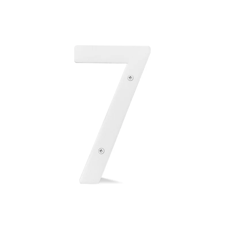 Chiffre percé de 5’’ en plexiglas, #7 (blanc)