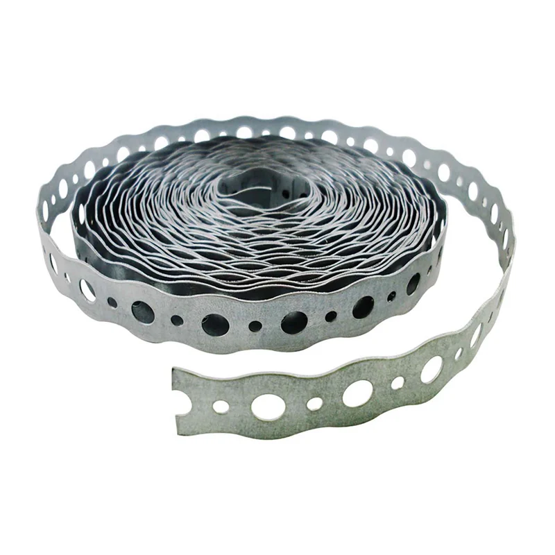 Feuillard perforé en acier galvanisé de calibre 24, 3/4" x 25'