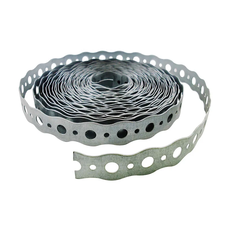 Feuillard perforé en acier galvanisé de calibre 24, 3/4" x 100'