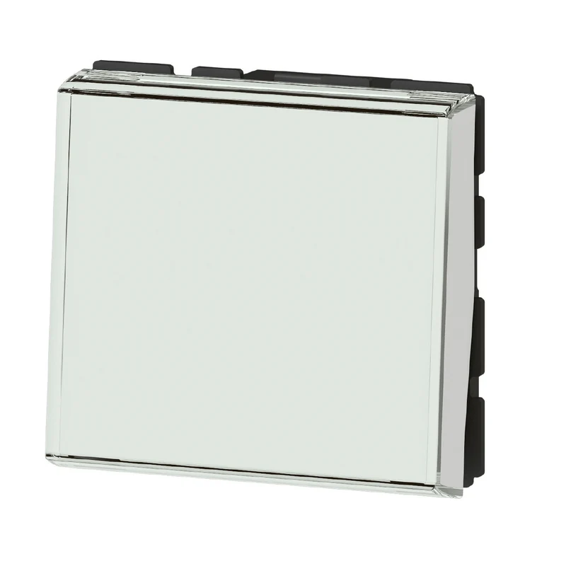 Bouton poussoir porte-étiquette Easy-Led 6A 2 modules à composer - Mosaic - blanc - Legrand