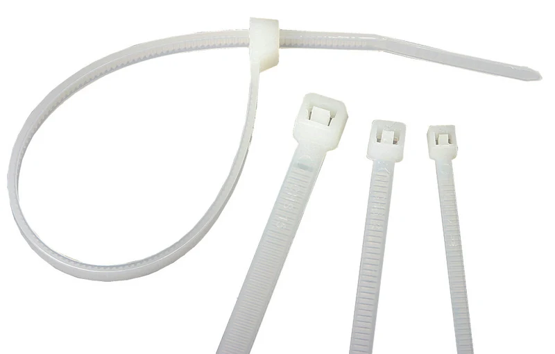 Lot de 25 colliers de câblage - 140x3,5mm - Blanc - Zenitech