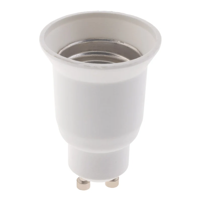 Adaptateur de douille GU10 vers E27 à baïonnette - ampoules LED et halogènes - Blanc - Zenitech