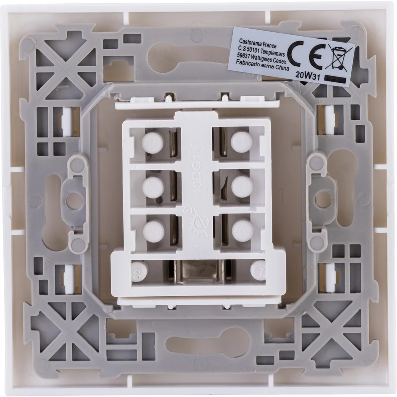 Prise RJ45 encastrée + plaque de finition Kalya - Blanc - Zenitech