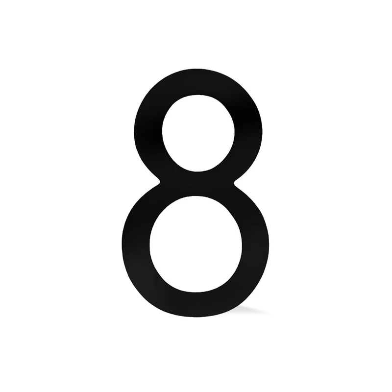 Chiffre flottant 3D de 9'' en alumipanel, #8 (noir)