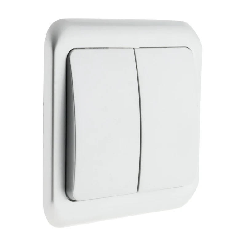 Interrupteur double Antaria - Blanc - Zenitech
