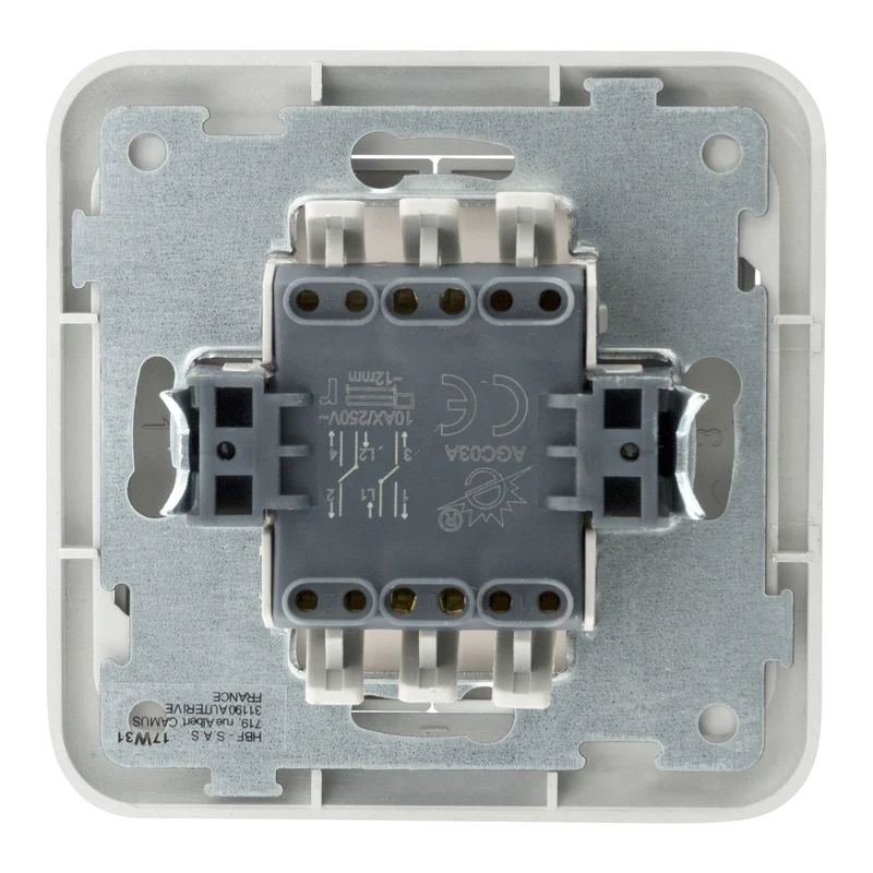 Interrupteur double Antaria - Blanc - Zenitech