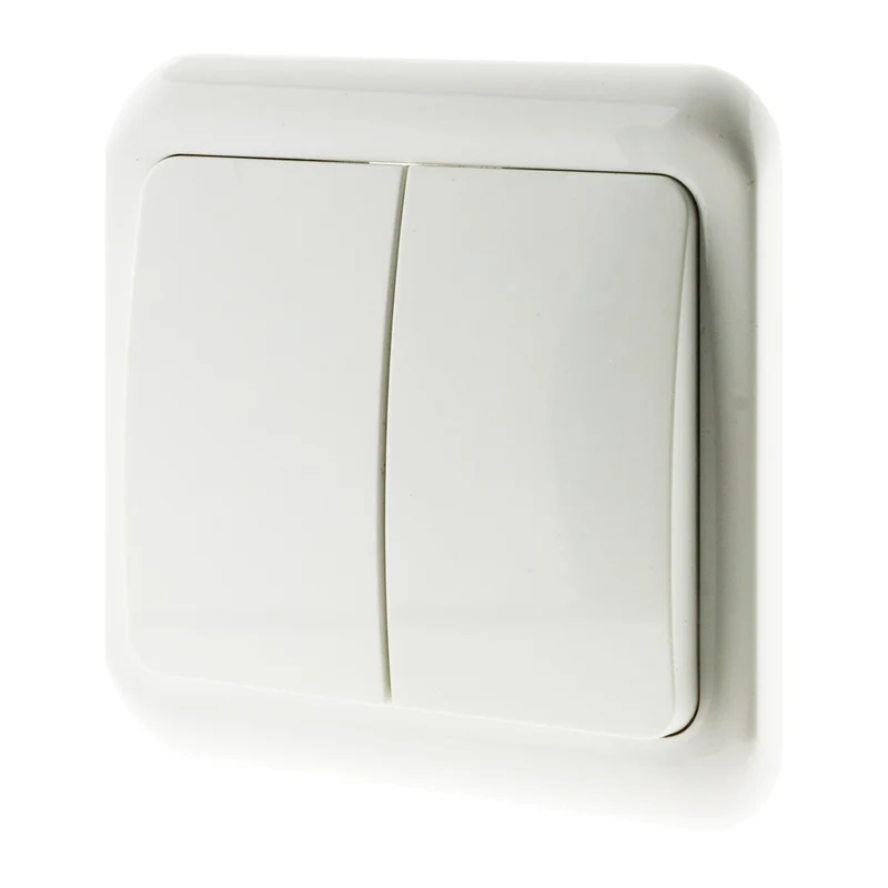Interrupteur double Antaria - Blanc - Zenitech