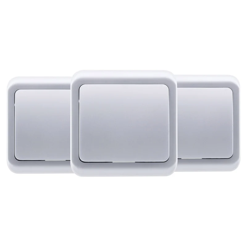 Lot de 3 interrupteurs simples 10A - Zenitech