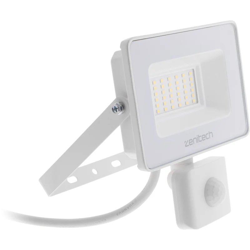 Projecteur LED de chantier - Technologie Sensor - 30W 3000lm IP44 6500K - Blanc - Zenitech