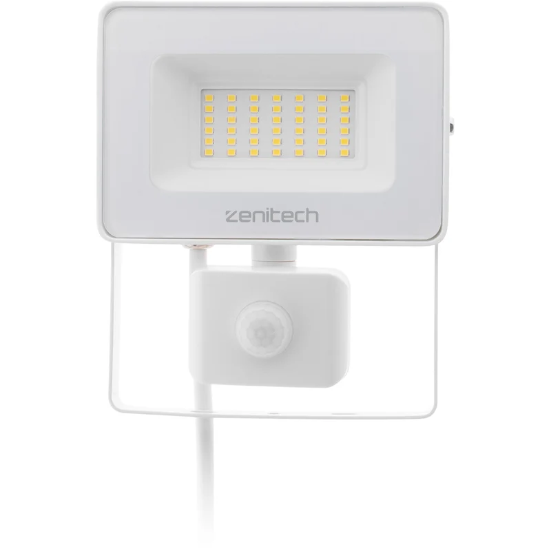 Projecteur LED de chantier - Technologie Sensor - 30W 3000lm IP44 6500K - Blanc - Zenitech