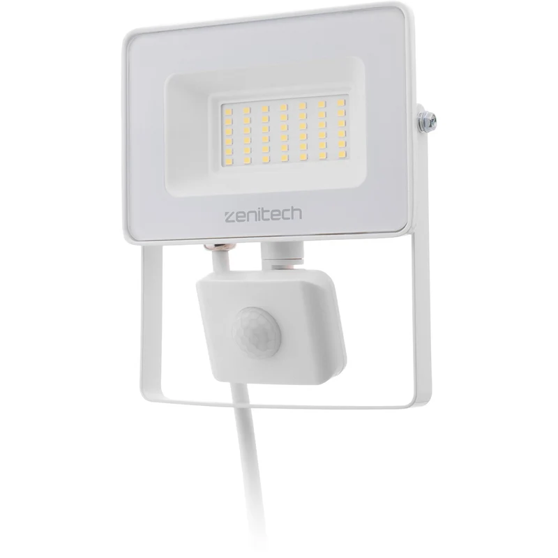 Projecteur LED de chantier - Technologie Sensor - 30W 3000lm IP44 6500K - Blanc - Zenitech