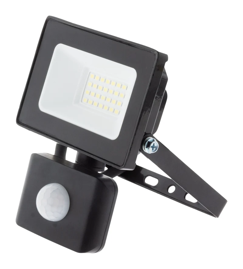 Projecteur LED de chantier - Technologie Sensor - 20W 2000lm IP44 6500K - Noir - Zenitech