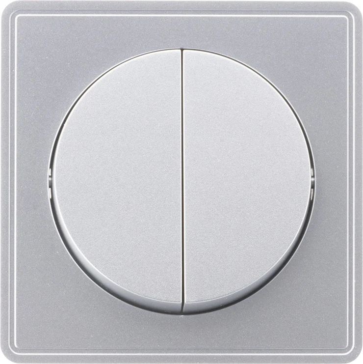 Interrupteur double complet va et vient 10A en saillie Silver - Vulco - Zenitech