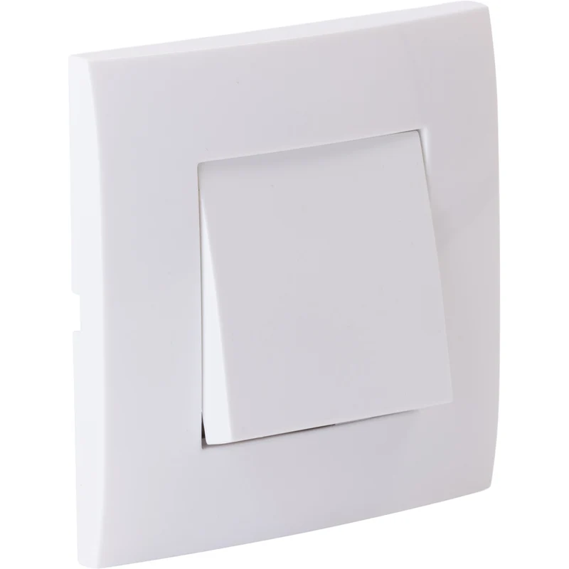 Bouton poussoir encastré + plaque de finition Kalya - Blanc - Zenitech