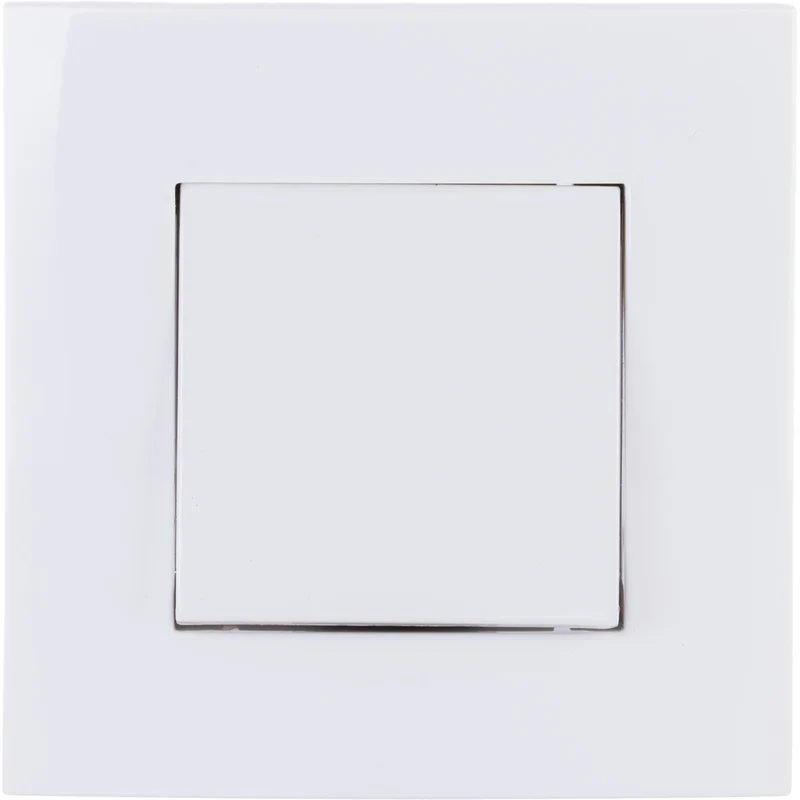 Bouton poussoir encastré + plaque de finition Kalya - Blanc - Zenitech