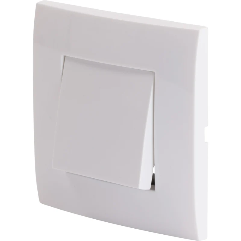 Bouton poussoir encastré + plaque de finition Kalya - Blanc - Zenitech