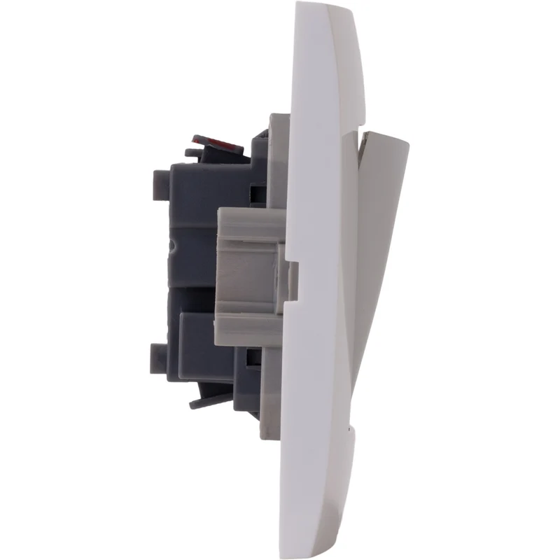 Bouton poussoir encastré + plaque de finition Kalya - Blanc - Zenitech