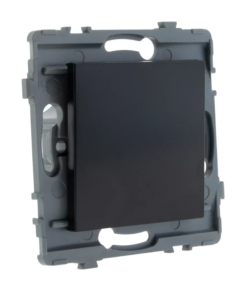 Bouton poussoir encastrable - à composer - métal Noir brossé - Kouro - Zenitech