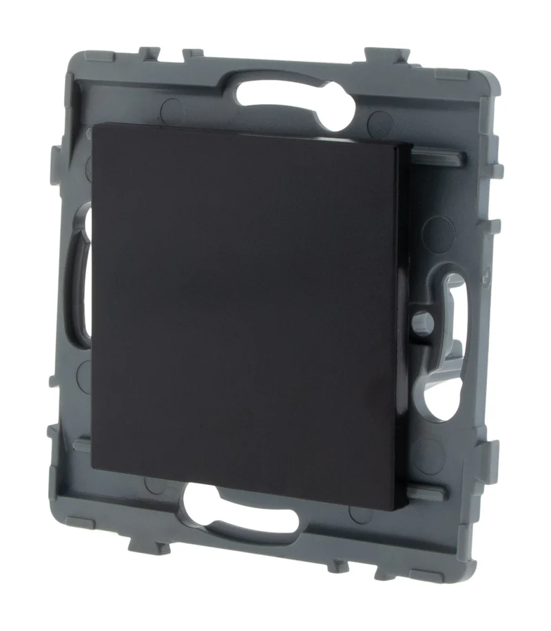 Bouton poussoir encastrable - à composer - métal Noir brossé - Kouro - Zenitech