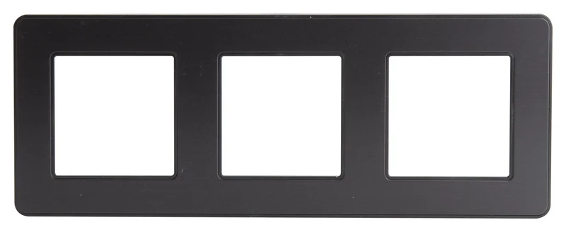 Plaque de finition triple - métal Noir - Kouro - Zenitech