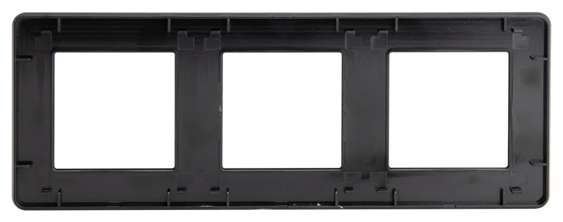 Plaque de finition triple - métal Noir - Kouro - Zenitech