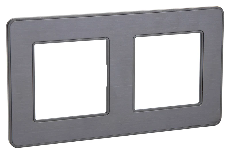 Plaque de finition double - métal Noir - Kouro - Zenitech