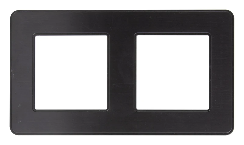 Plaque de finition double - métal Noir - Kouro - Zenitech