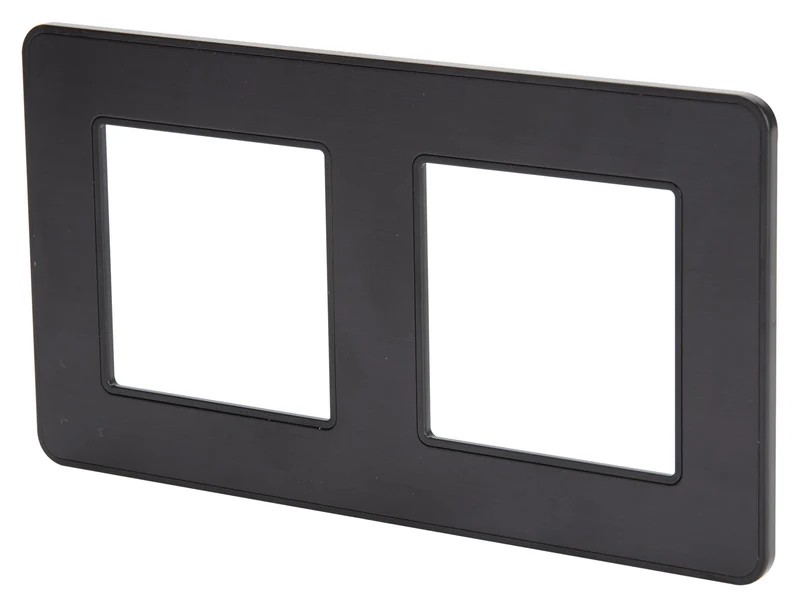 Plaque de finition double - métal Noir - Kouro - Zenitech