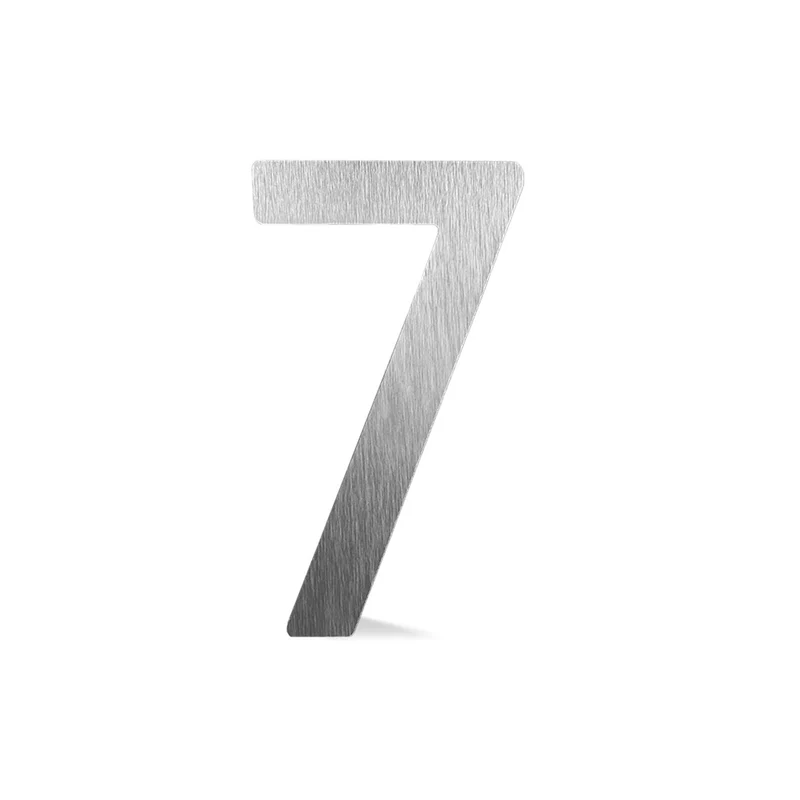 Chiffre autocollant de 4’’ en ABS, #7 (aluminium)