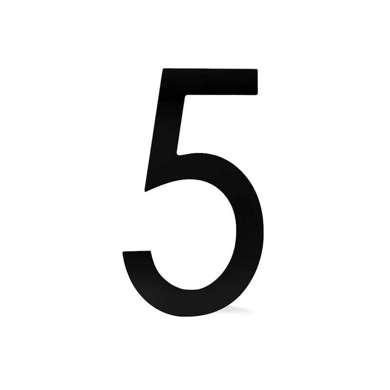 Chiffre flottant 3D de 9'' en alumipanel, #5 (noir)