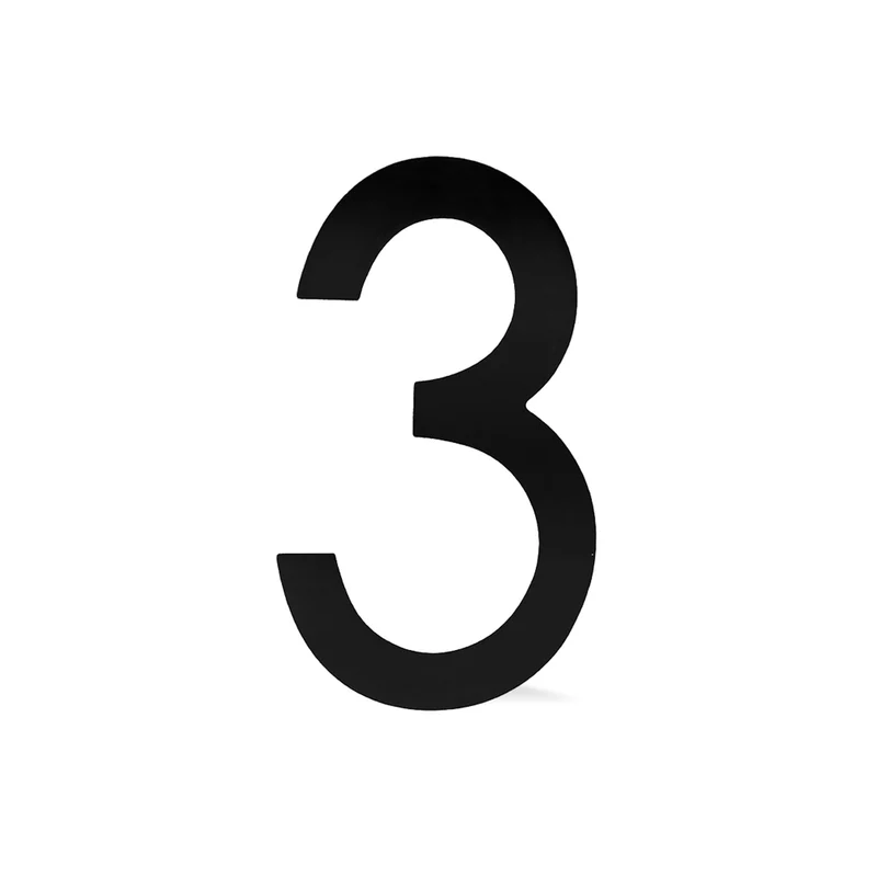 Chiffre flottant 3D de 9'' en alumipanel, #3 (noir)