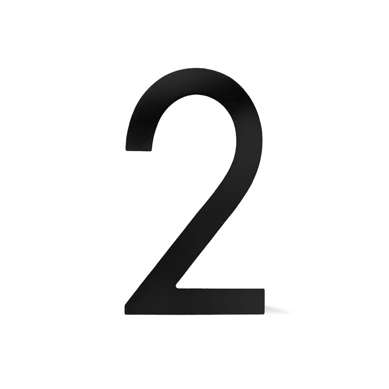 Chiffre flottant 3D de 9'' en alumipanel, #2 (noir)