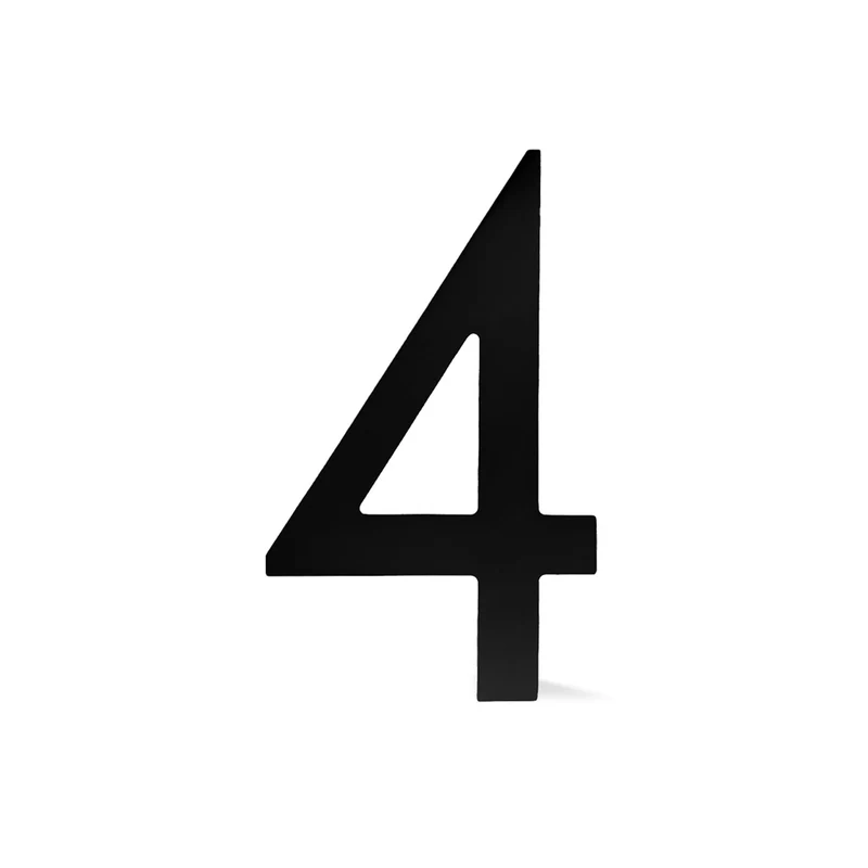 Chiffre flottant 3D de 9'' en alumipanel, #4 (noir)