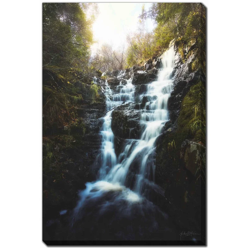 Impression sur toile petite chute dans la forêt, 30'' x 45''