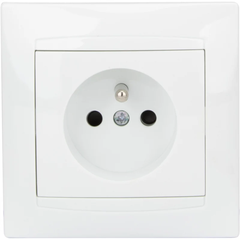 Prise 2P+T encastrée Zyna - Blanc - Zenitech