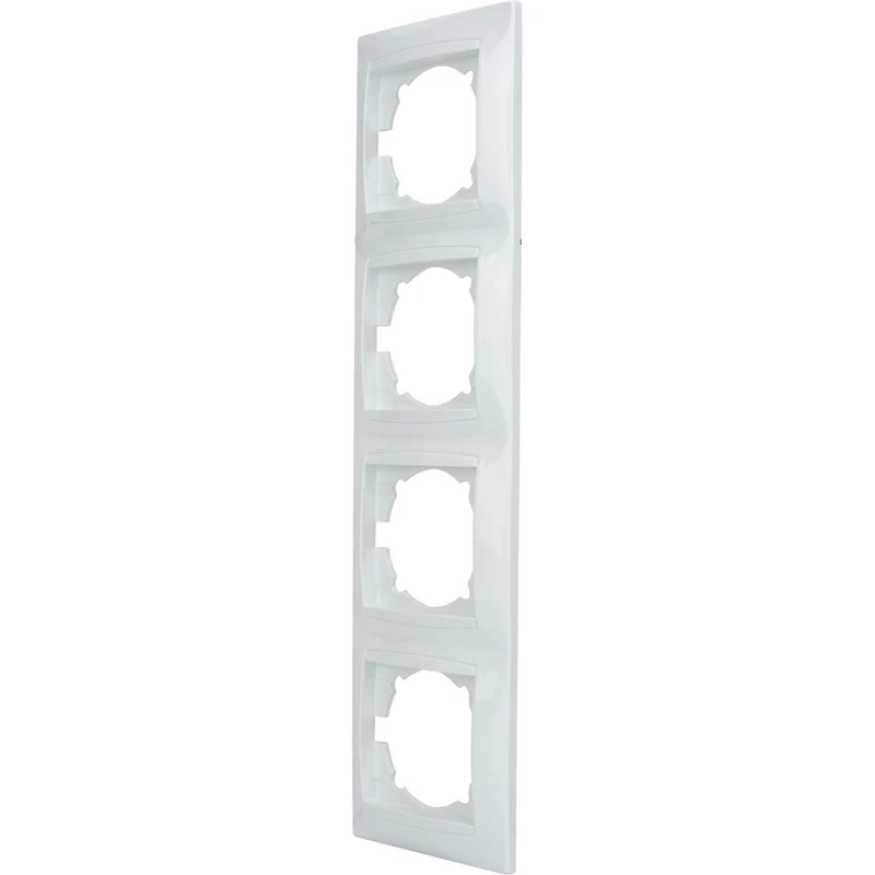 Plaque encastrée 4 boîtes Verticales Zyna - Blanc - Zenitech