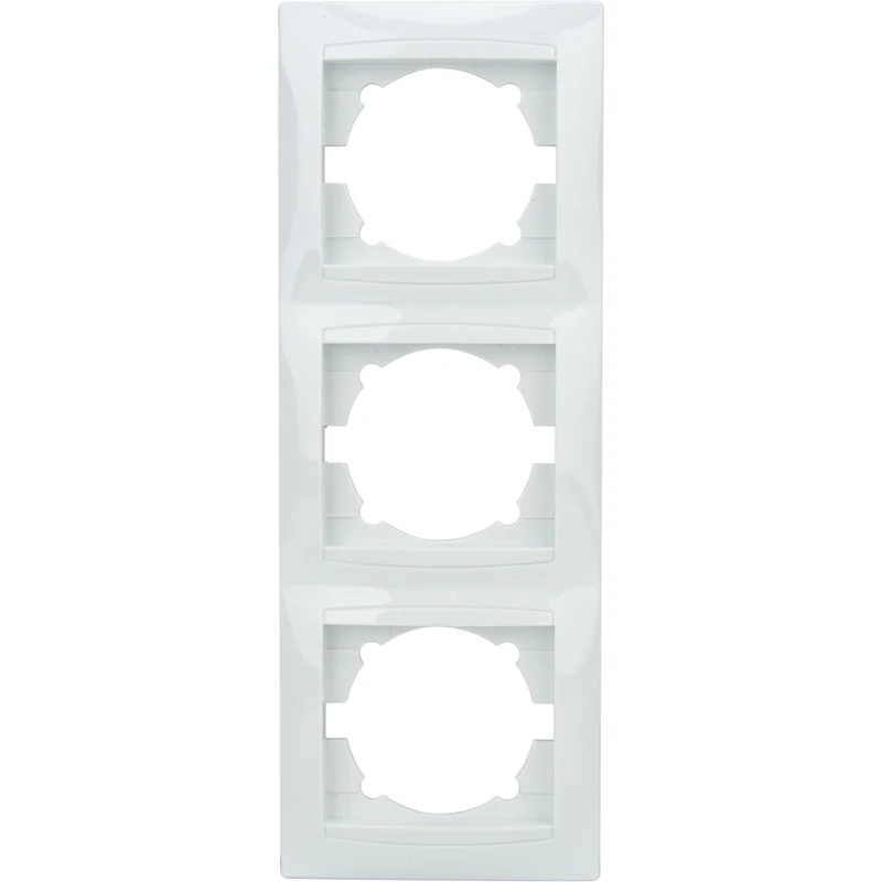 Triple plaque encastrée Verticale Zyna - Blanc - Zenitech