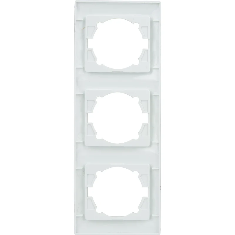 Triple plaque encastrée Verticale Zyna - Blanc - Zenitech