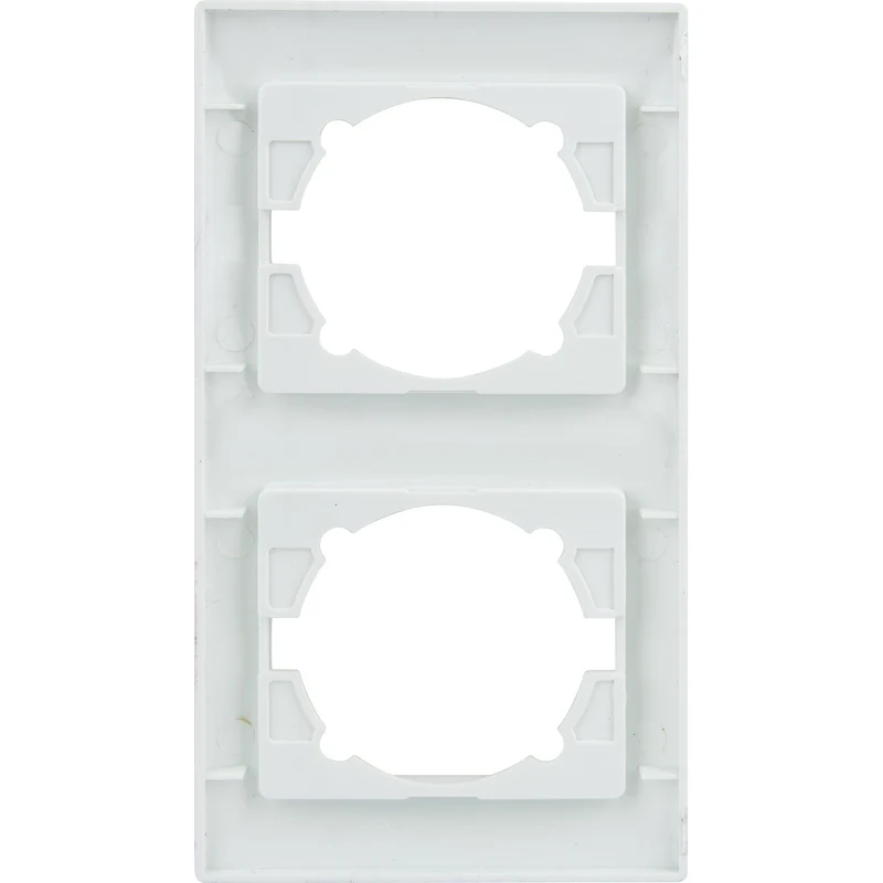 Double plaque encastrée Verticale Zyna - Blanc - Zenitech