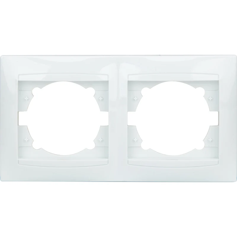 Double plaque encastrée Zyna - Blanc - Zenitech