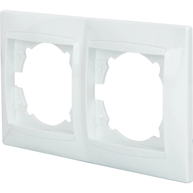 Double plaque encastrée Zyna - Blanc - Zenitech