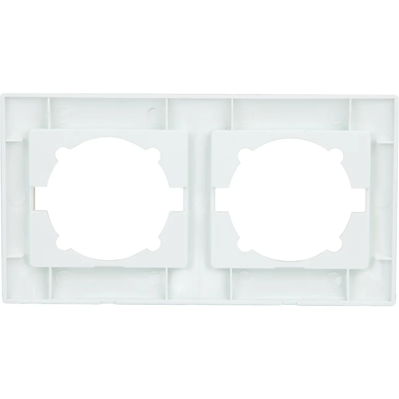 Double plaque encastrée Zyna - Blanc - Zenitech