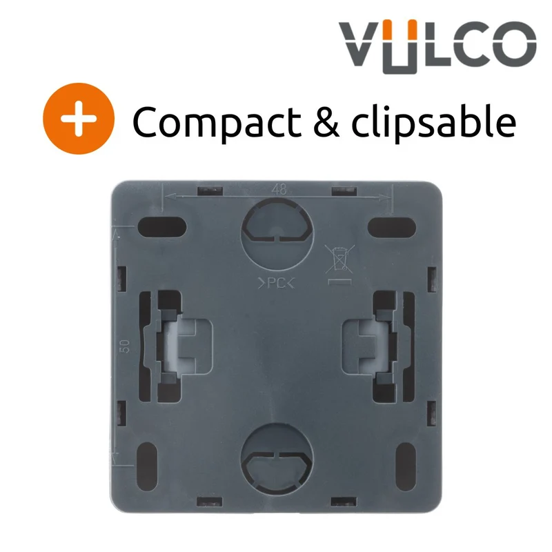 Interrupteur double va et vient 10A saillie Silver - Vulco - Zenitech