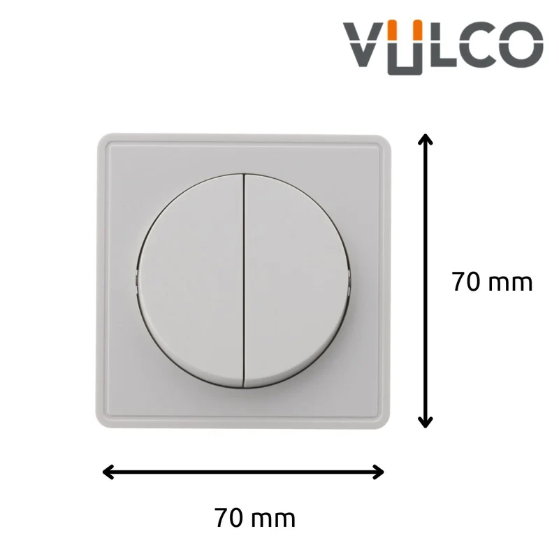 Interrupteur double va et vient 10A saillie Silver - Vulco - Zenitech