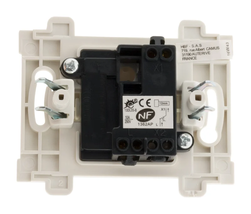 Bouton poussoir bornes auto composable - blanc - Venus - Zenitech