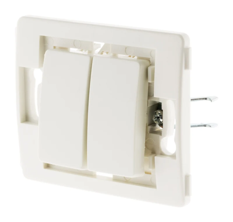 Double va et vient bornes auto composable - blanc - Venus - Zenitech