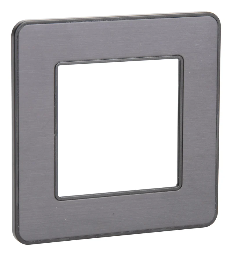 Plaque de finition simple - métal Noir - Kouro - Zenitech