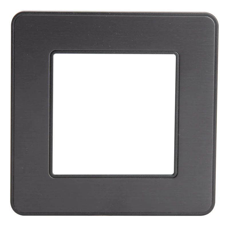 Plaque de finition simple - métal Noir - Kouro - Zenitech
